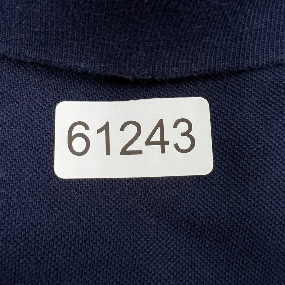 Polo Ralph Lauren‎ Classic Pique Polo Shirt Size L Navy Blue Preppy Suede Trim